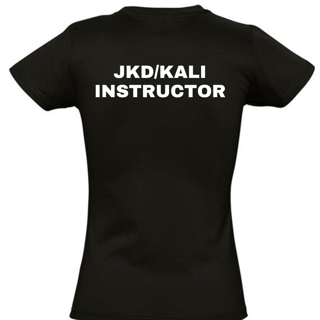 Custom JKD Kali ladies t-shirt by Rebel Needleworks - personalised martial arts top UK
