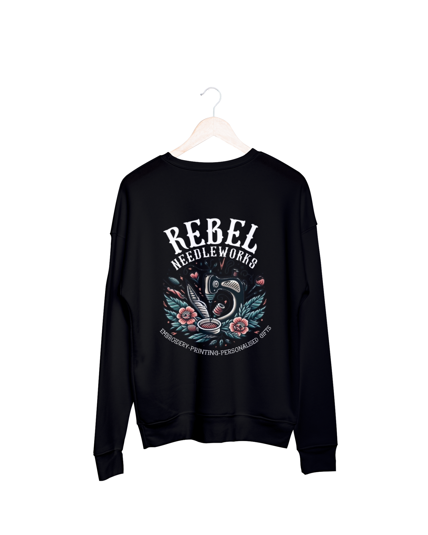 Black Rebel Needleworks sweatshirt - branded alternative gothic merchandise jumper UK