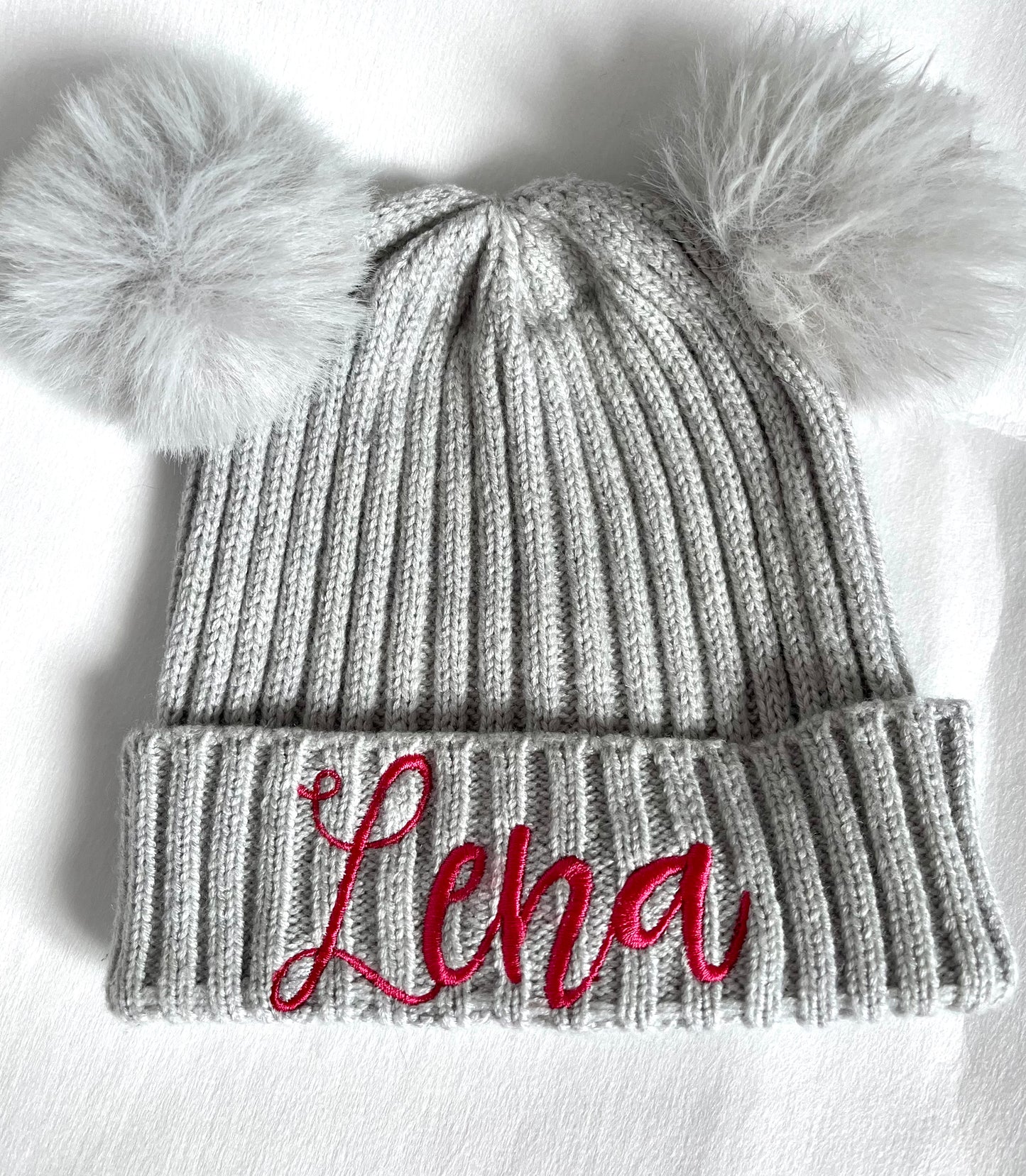 Double pom pom hat