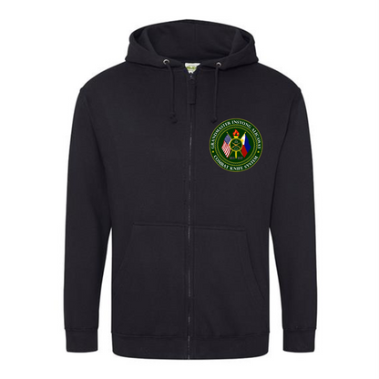 ACKS heavy blend zip hoodie by Rebel Needleworks - custom martial arts hoodie UK
