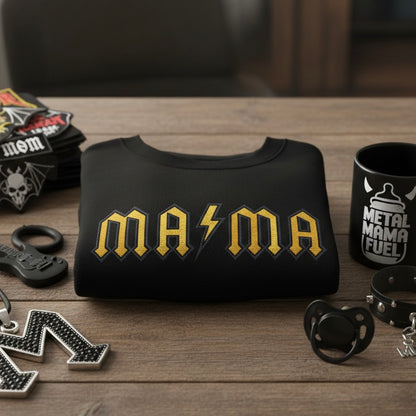 MAMA lightning bolt sweatshirt by Rebel Needleworks - personalised mum hoodie gift UK