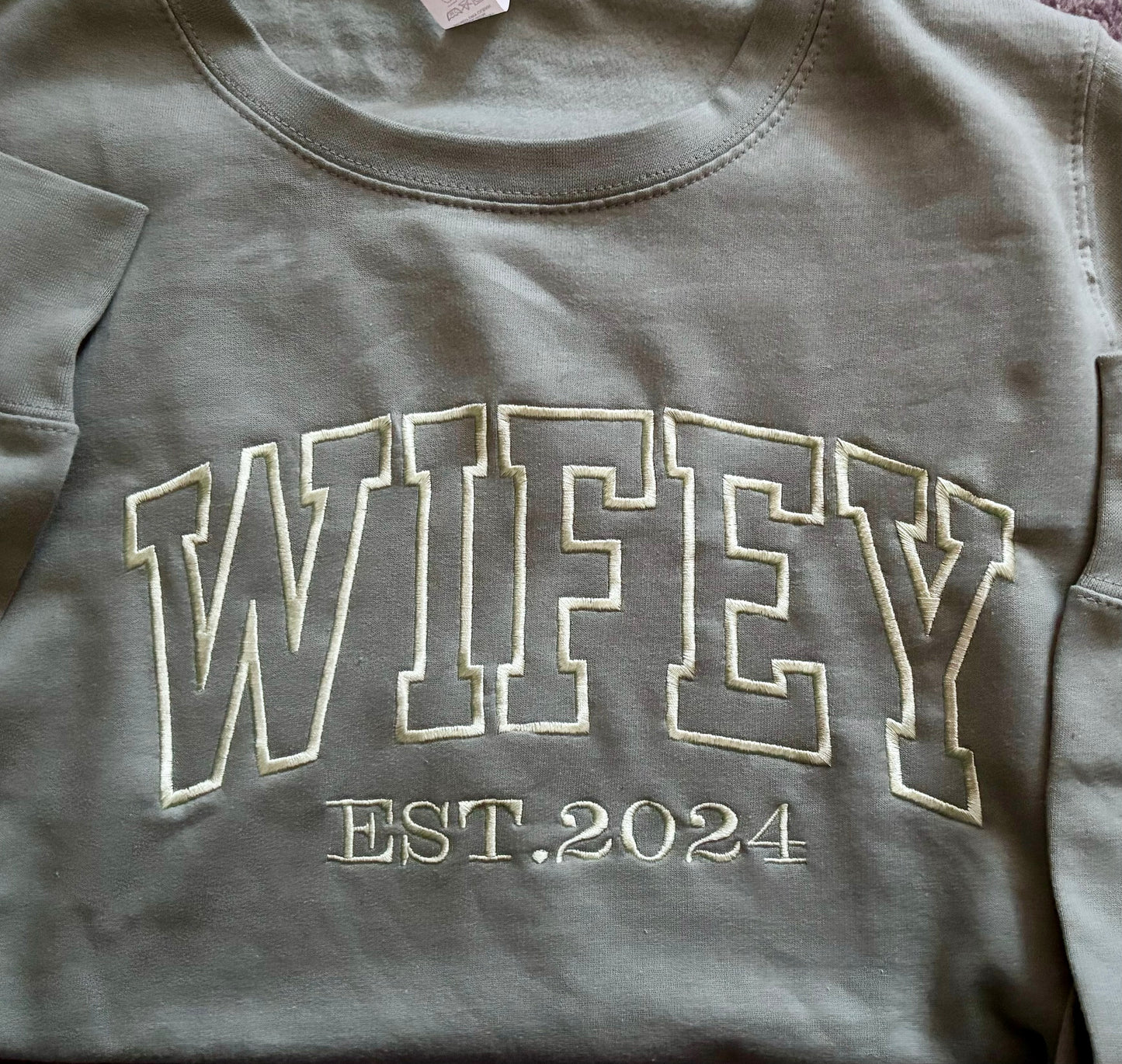 Wifey Personalised Embroidered T-shirt