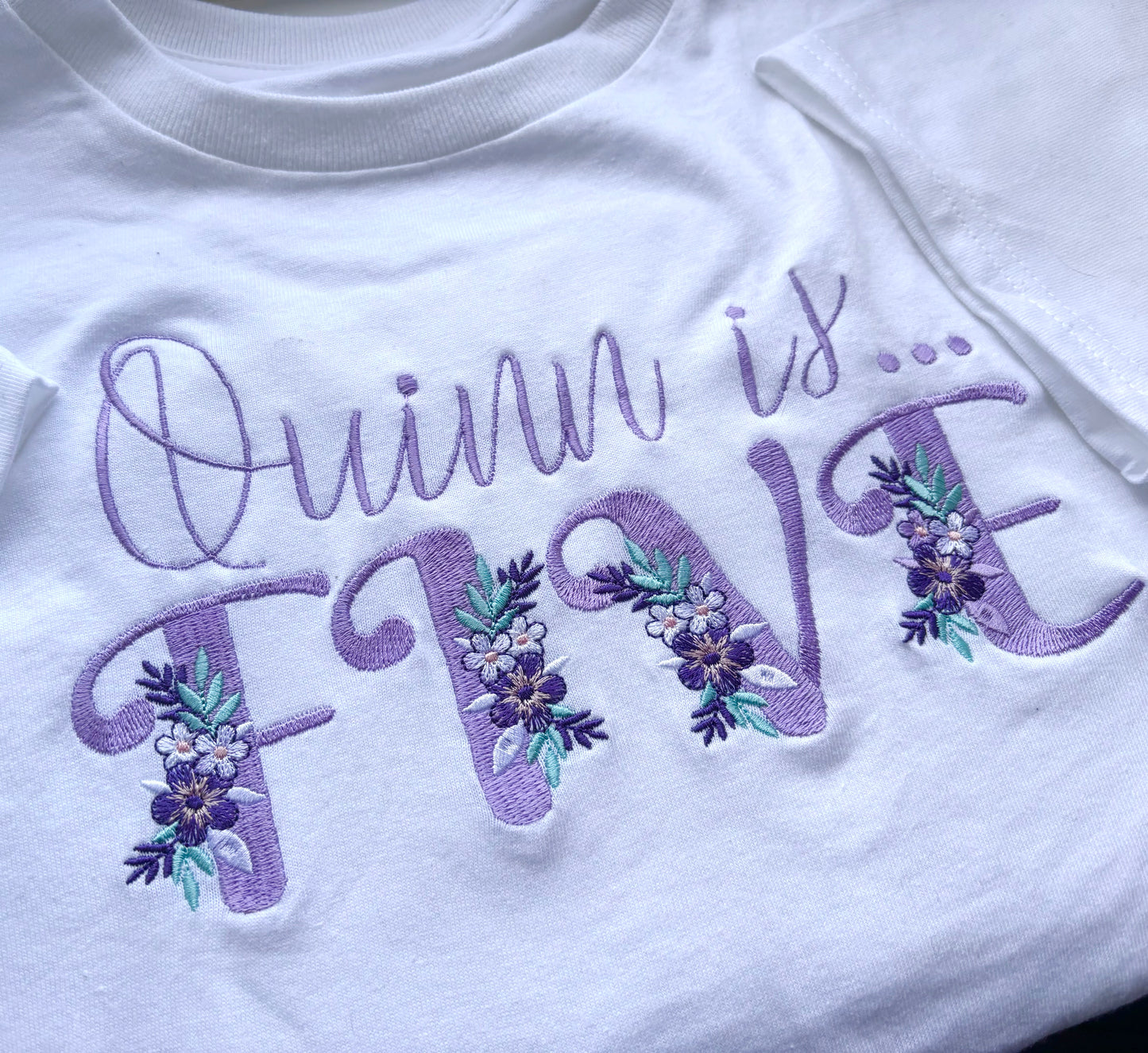 Baby & Kids Floral Embroidered Birthday T-shirt