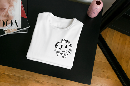 Custom cool moms club print tee by Rebel Needleworks - funny mum gift top UK