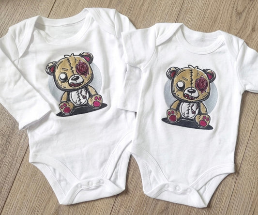 Zombie Bear Embroidered Bodysuit