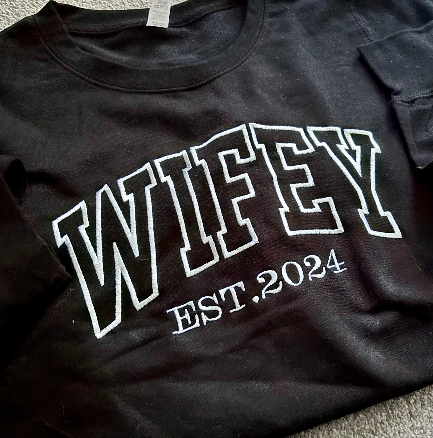 Wifey Personalised Embroidered T-shirt