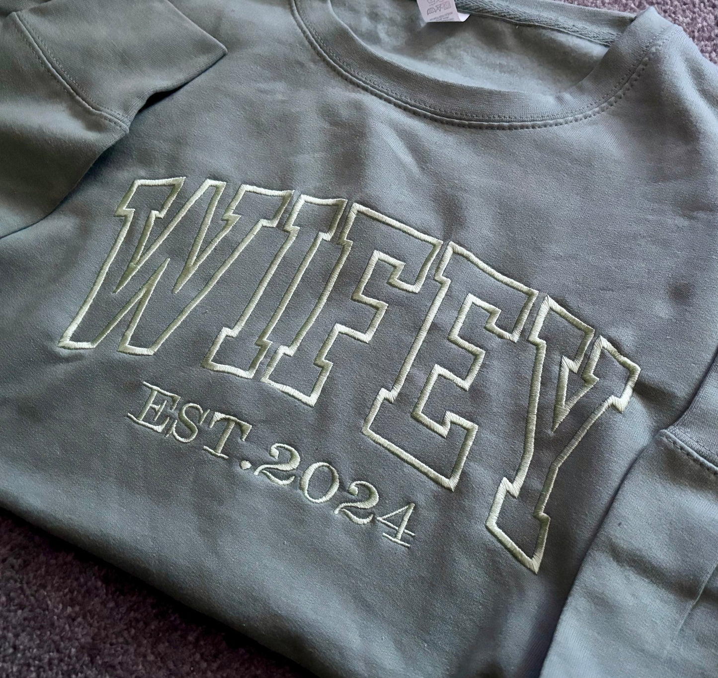 Wifey Personalised Embroidered Sweatshirt