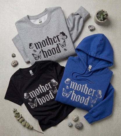 Motherhood Embroidered Gothic T-shirt, Hoodie & Sweatshirt