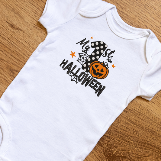 My 1st Halloween Embroidered Baby Grow