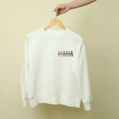 Rebel Needleworks girl mom boy mom embroidered sweatshirt - personalised mum gift UK