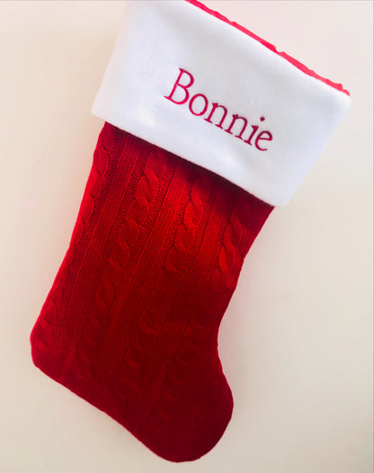 Embroidered Personalised Christmas Stockings