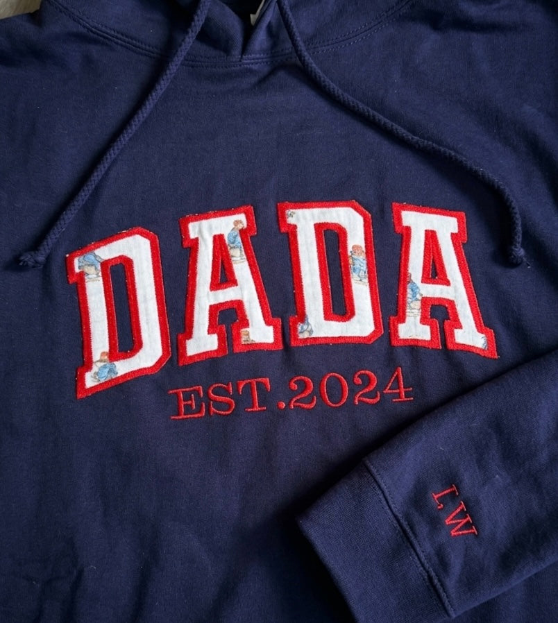 Custom Keepsake Appliqué Dad Embroidered Sweatshirt