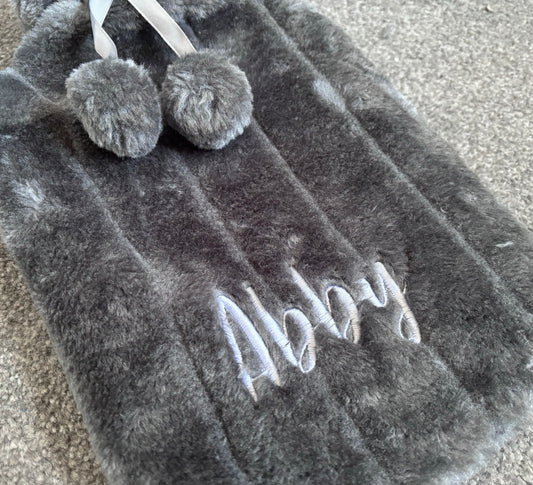 Personalised Embroidered Plush & Knitted Hot Water Bottle