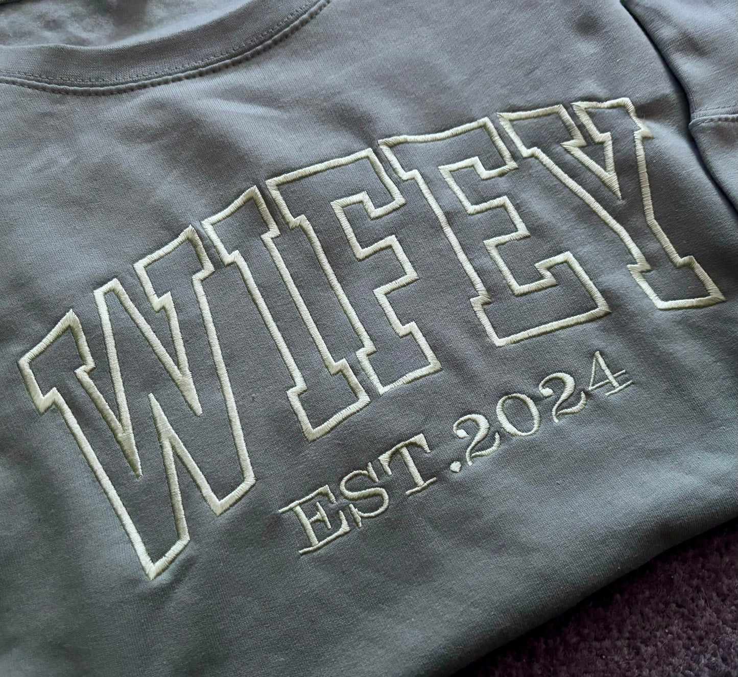 Wifey Personalised Embroidered Sweatshirt