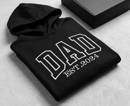 Custom Embroidered Dad Sweatshirt, Tshirt & Hoodie | Personalised Father's Day Gift