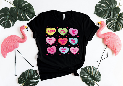 Rebel Needleworks love hearts print hoodie - personalised gift clothing UK