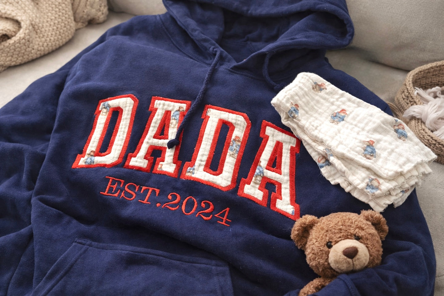 Custom Keepsake Appliqué Dad Embroidered Sweatshirt