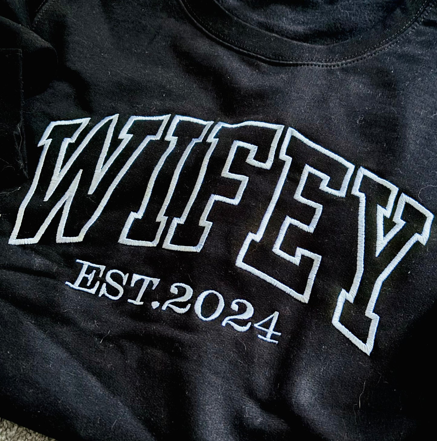 Wifey Personalised Embroidered Sweatshirt