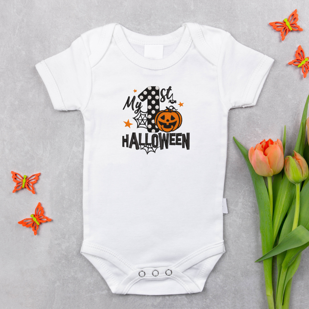 My 1st Halloween Embroidered Baby Grow