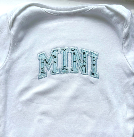 Mini Appliqué Embroidered Baby Grow