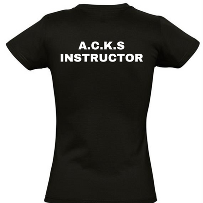 Custom ACKS ladies cotton t-shirt by Rebel Needleworks - personalised martial arts top UK