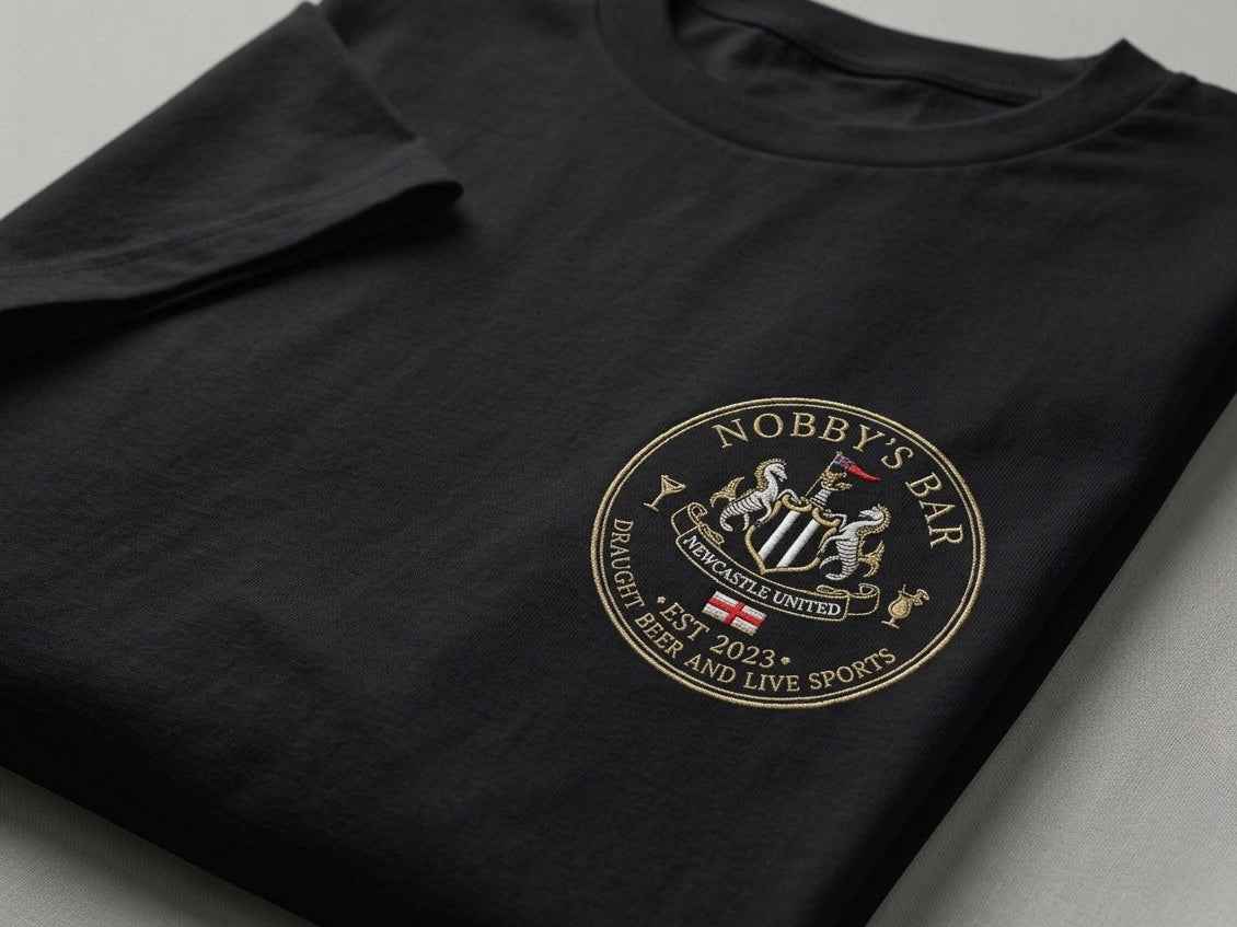 Custom embroidered nobby’s bar tshirt  