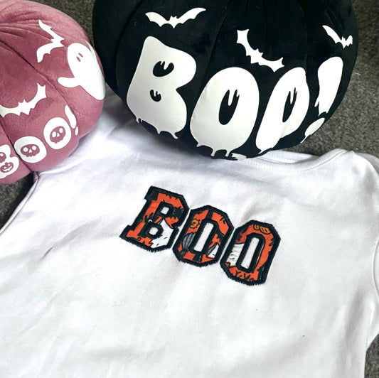 BOO Embroidered Baby Grow