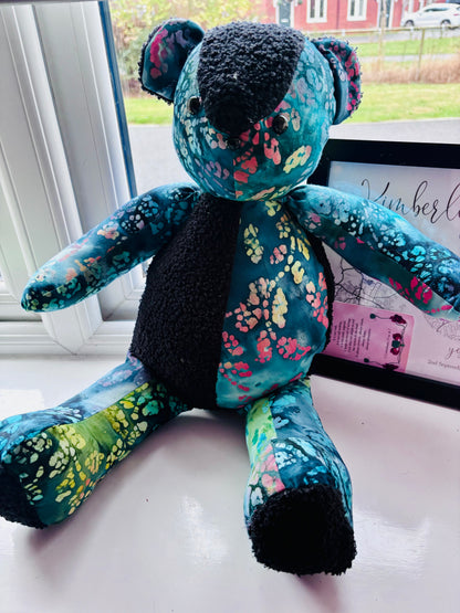 Personalised memory bear keepsake by Rebel Needleworks - handmade memorial gift UK