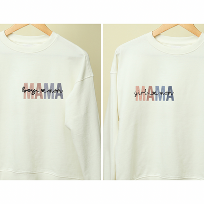 Girl Mom embroidered sweatshirt by Rebel Needleworks - personalised mum gift jumper UK