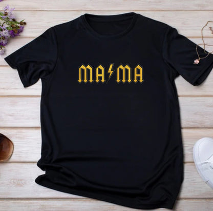 MAMA lightning bolt t-shirt by Rebel Needleworks - personalised mum gift top UK