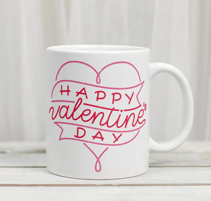 Custom Valentines Day mug by Rebel Needleworks - personalised love gift mug UK