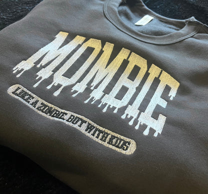 Custom Mombie embroidered jumper by Rebel Needleworks - personalised funny mum gift sweatshirt UK