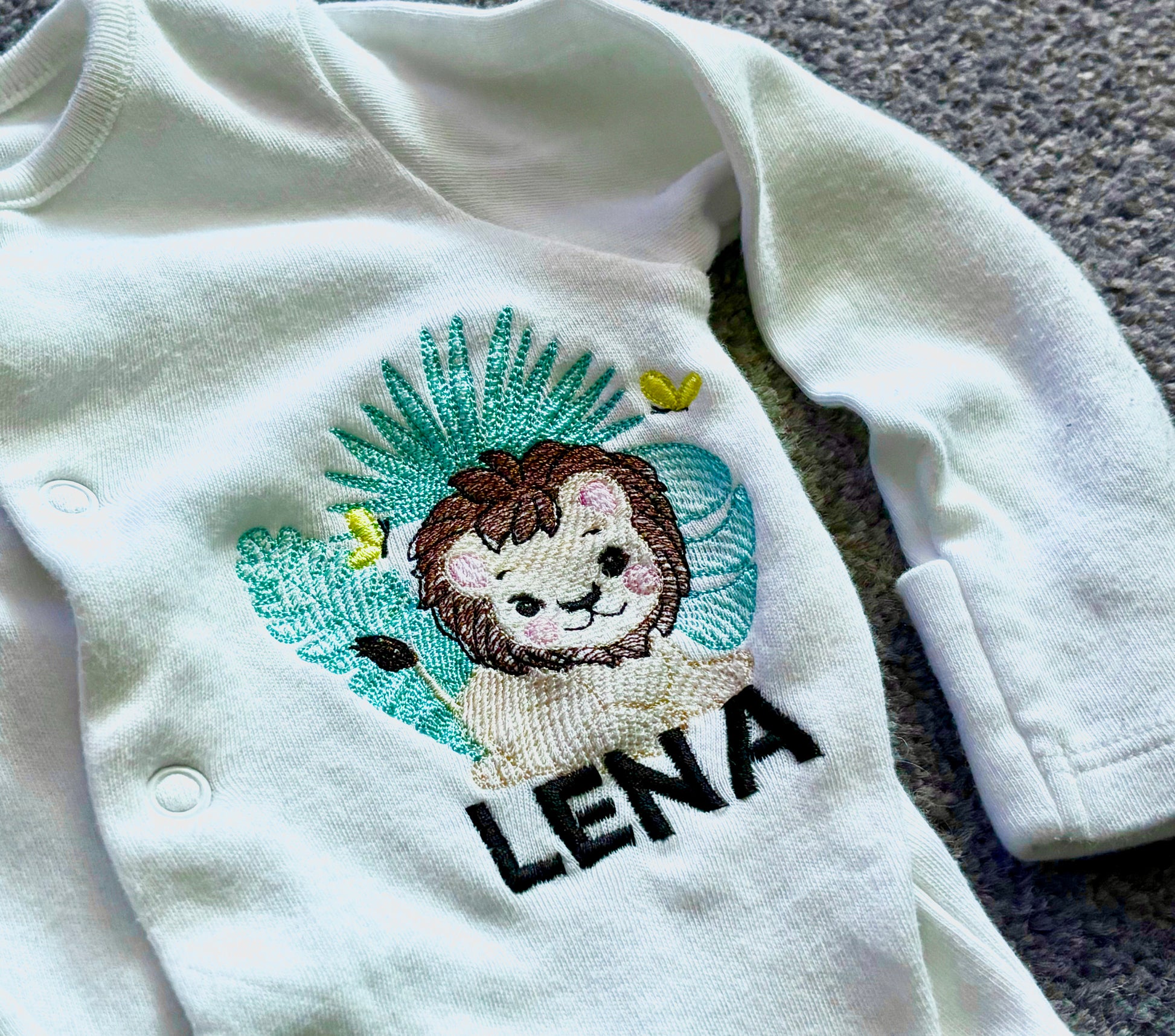 Personalised baby sleepsuit 