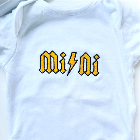 Alt baby mini embroidered baby grow 