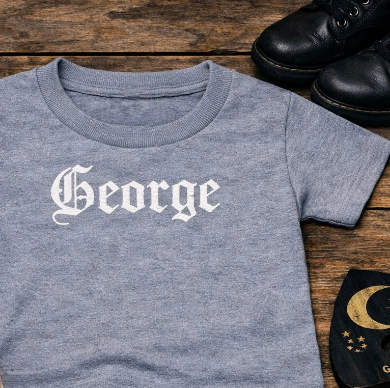 Rebel Needleworks gothic embroidered kids t-shirt - alternative children clothing UK