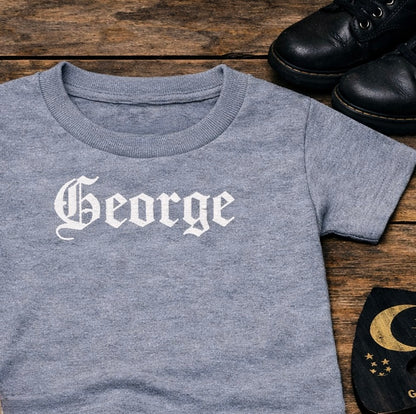 Rebel Needleworks gothic embroidered kids t-shirt - alternative children clothing UK