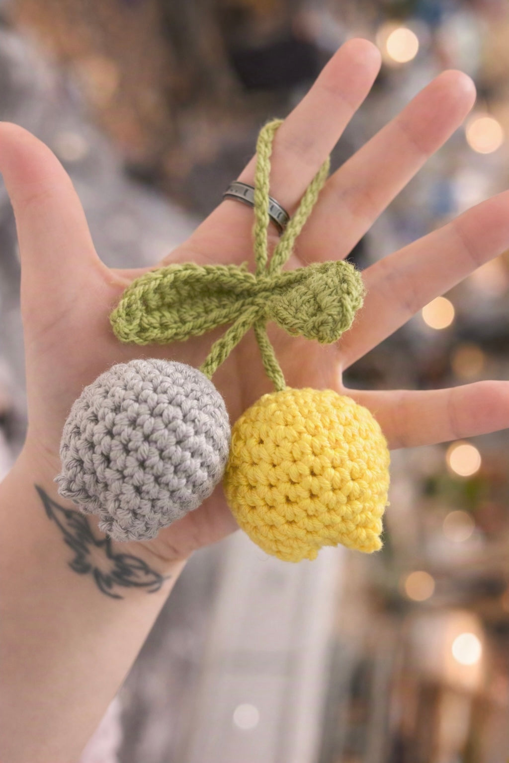 Handmade Flower Tulip Keyring/Bag Charm