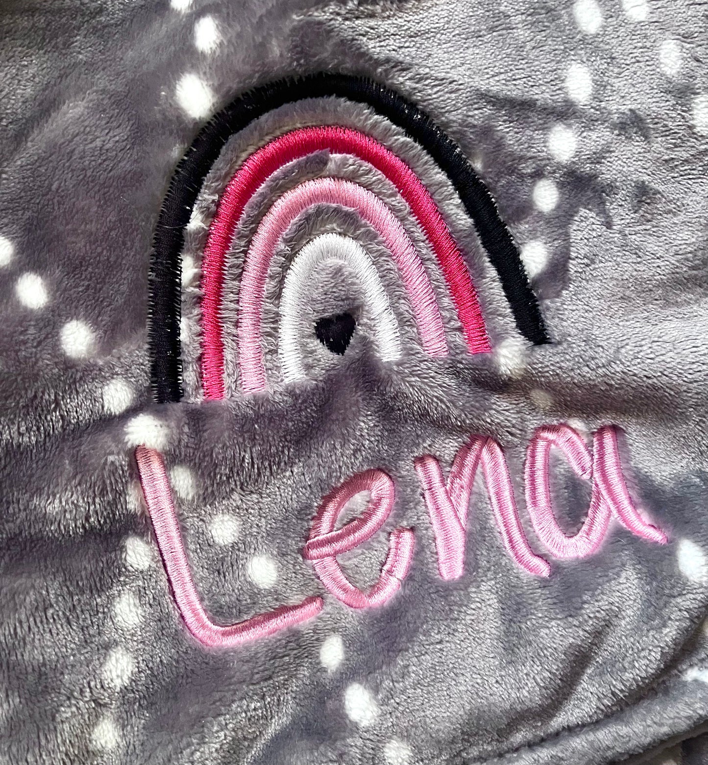 Personalised Embroidered Large Plush Throw