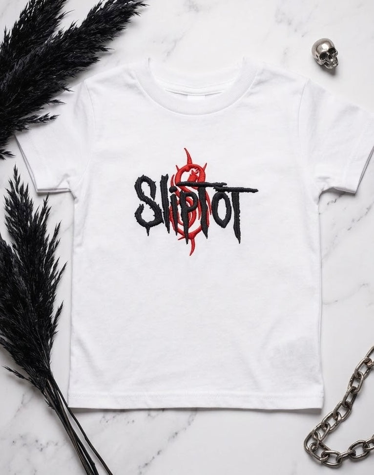 Sliptot Kids Embroidered T-Shirt | Rock & Metal Kids