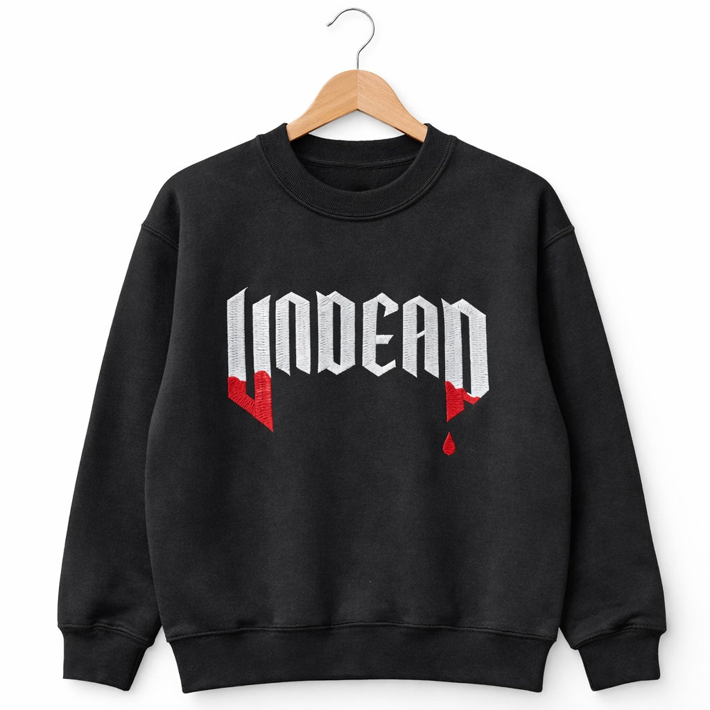 Rebel Needleworks undead embroidered sweatshirt - gothic alternative clothing UK