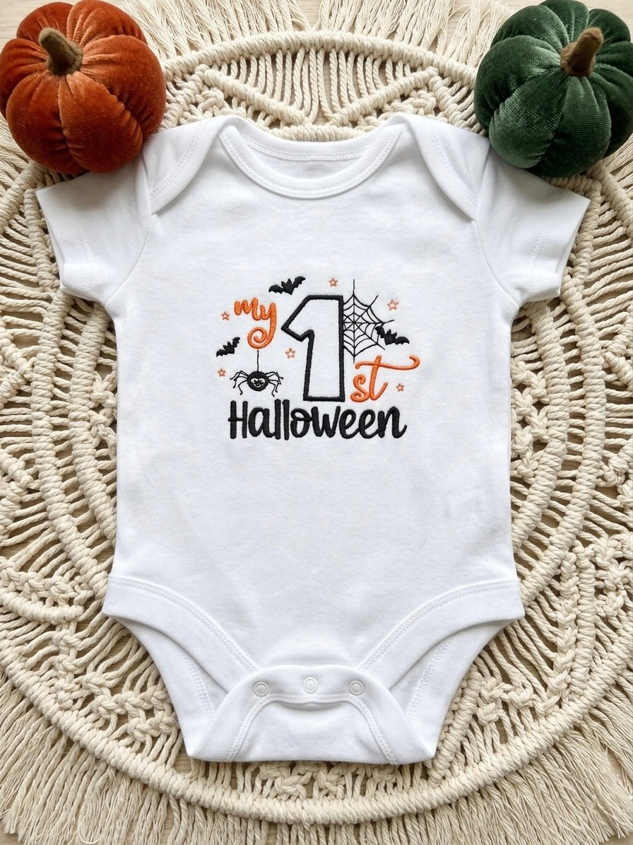 My 1st Halloween Baby Grow | Embroidered Baby Bodysuit UK