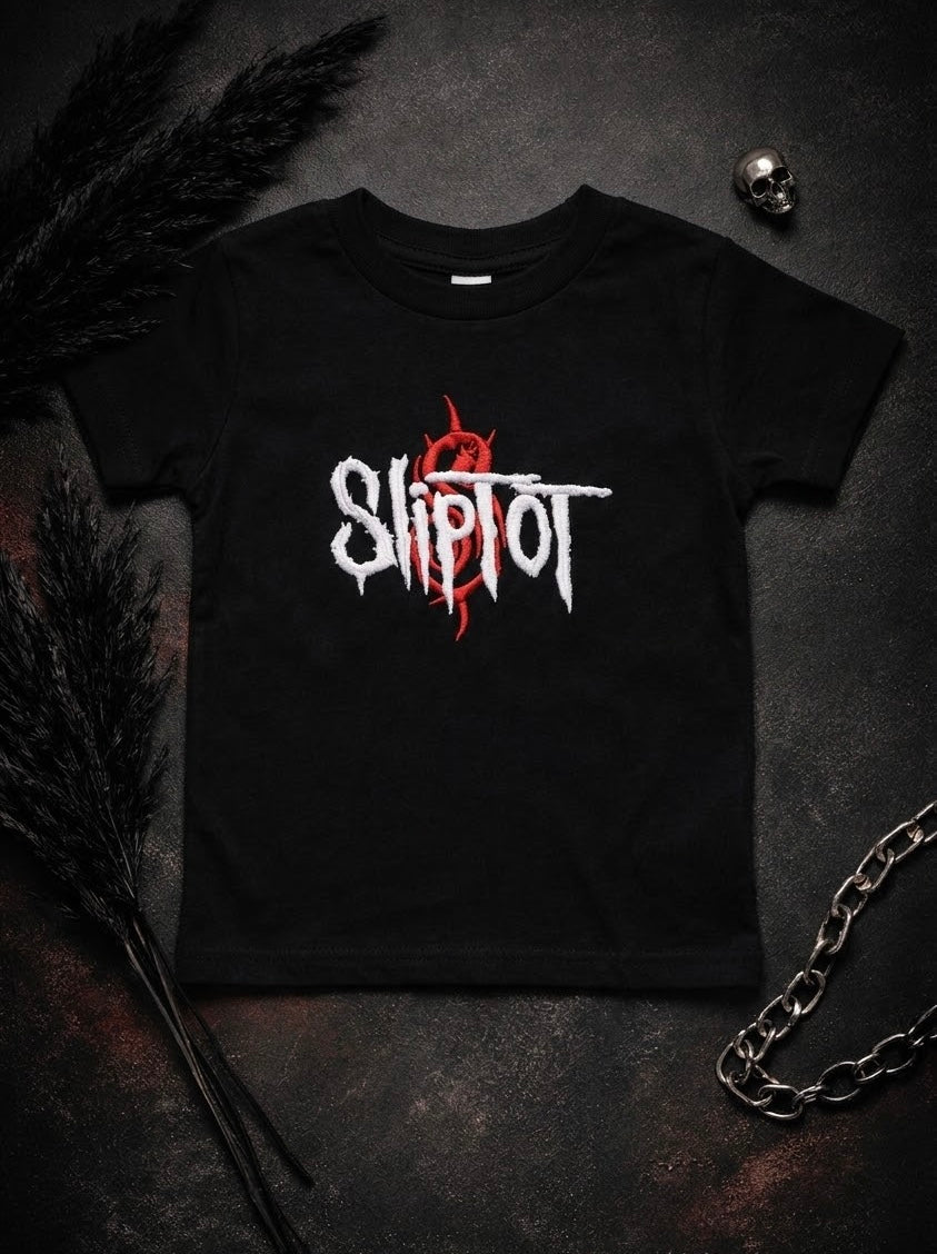 Sliptot Kids Embroidered T-Shirt | Rock & Metal Kids
