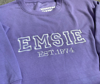 Rebel Needleworks custom design embroidered hoodie - bespoke personalised sweatshirt UK