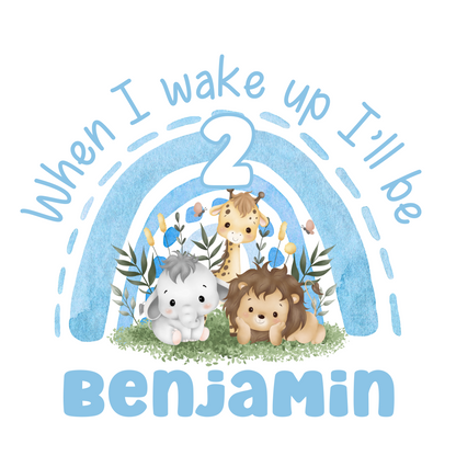 Personalised when I wake up birthday pyjamas by Rebel Needleworks - custom kids birthday gift UK