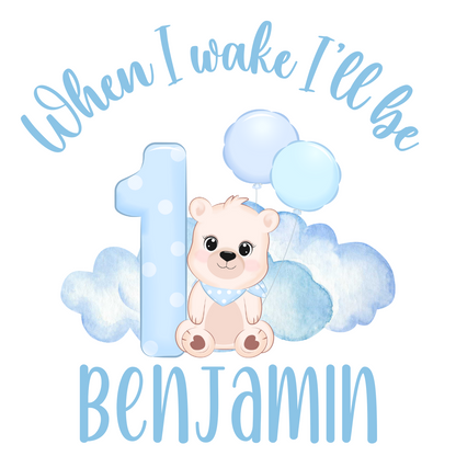 Rebel Needleworks personalised 1st birthday pyjamas - custom when I wake up kids pyjamas UK