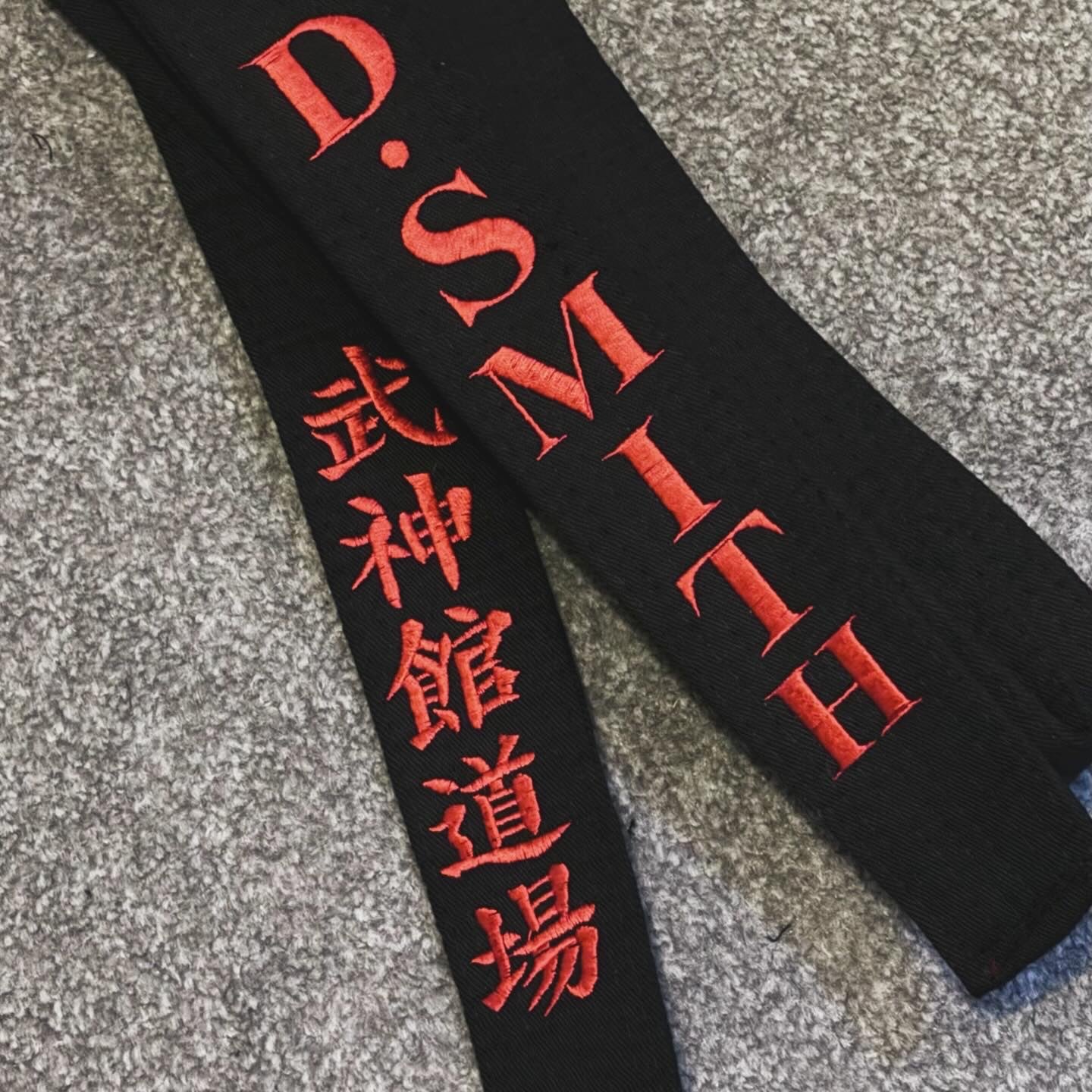 Custom Embroidered Martial Arts Belts