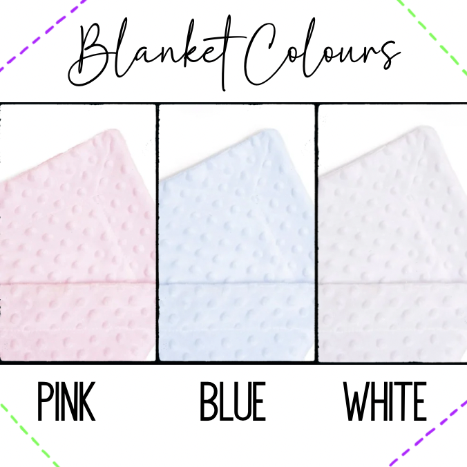 Pink Blue White Blanket 