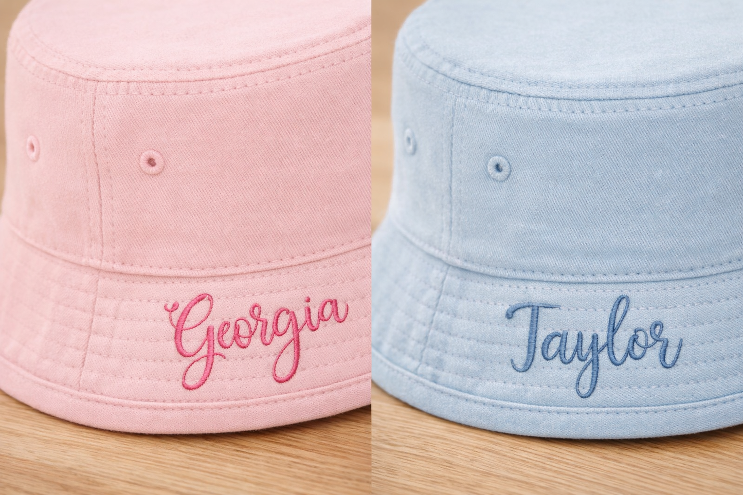 Kids Embroidered Bucket Hat