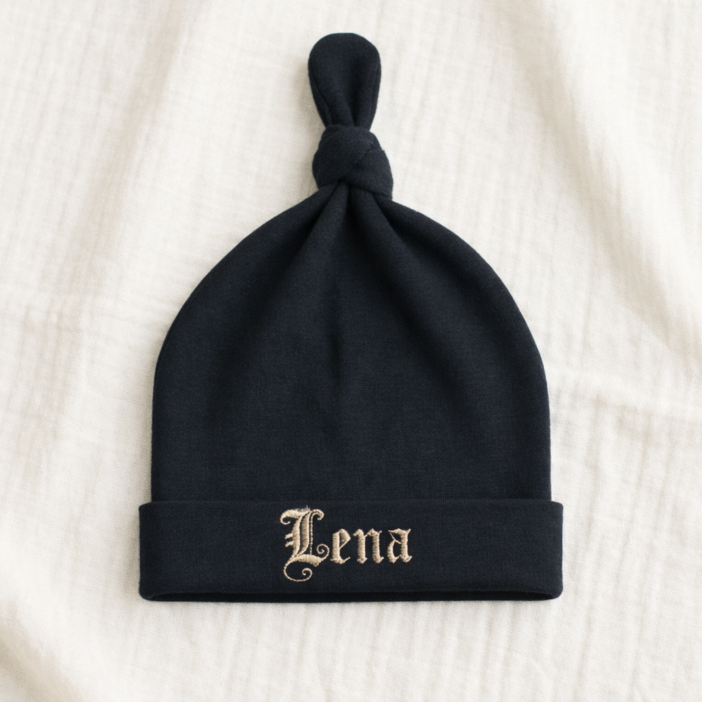Personalised Gothic Baby Hat | Gothic & Alternative Baby Clothes UK