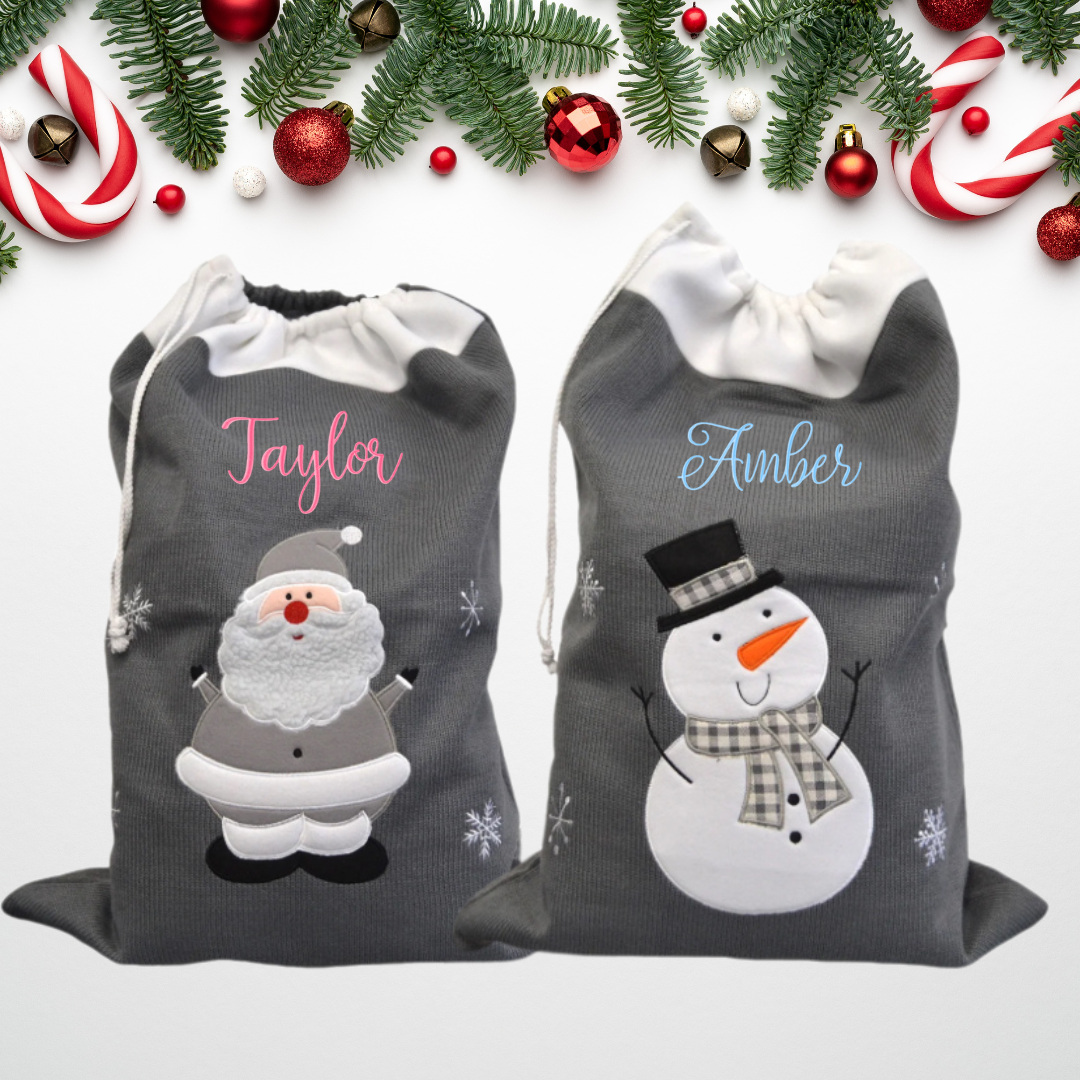 Embroidered Personalised Christmas Sack